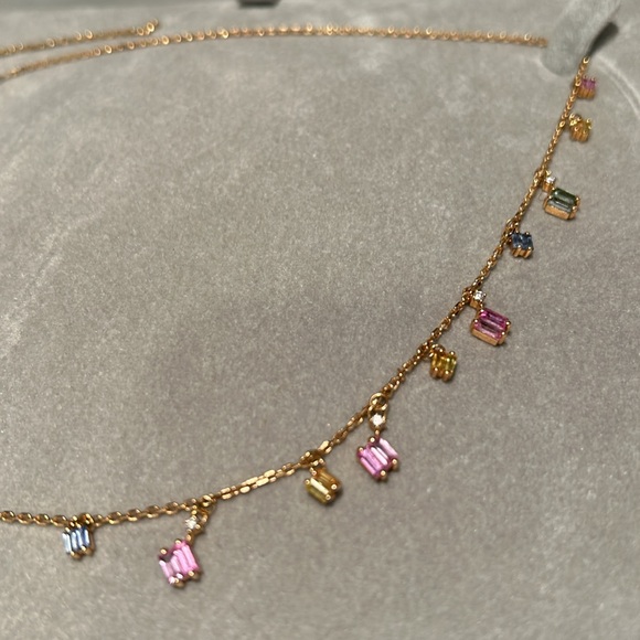 Suzanne Kalan bold pastel sapphire cascade necklace - Picture 8 of 14